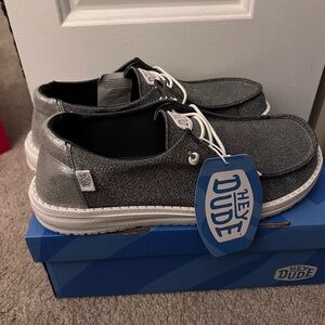 Hey Dude Charcoal Wendy Metallic Sparkle Slip-On Shoes